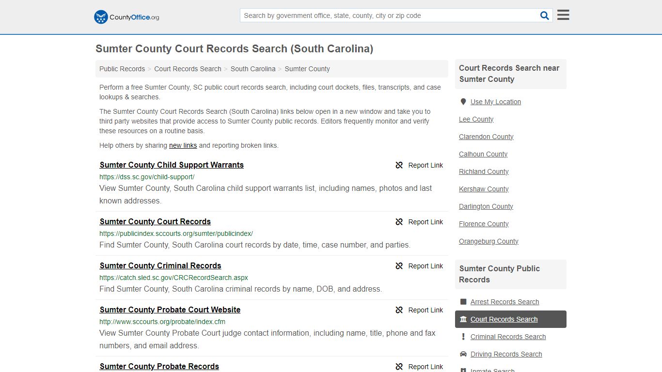 Sumter County Court Records Search (South Carolina)